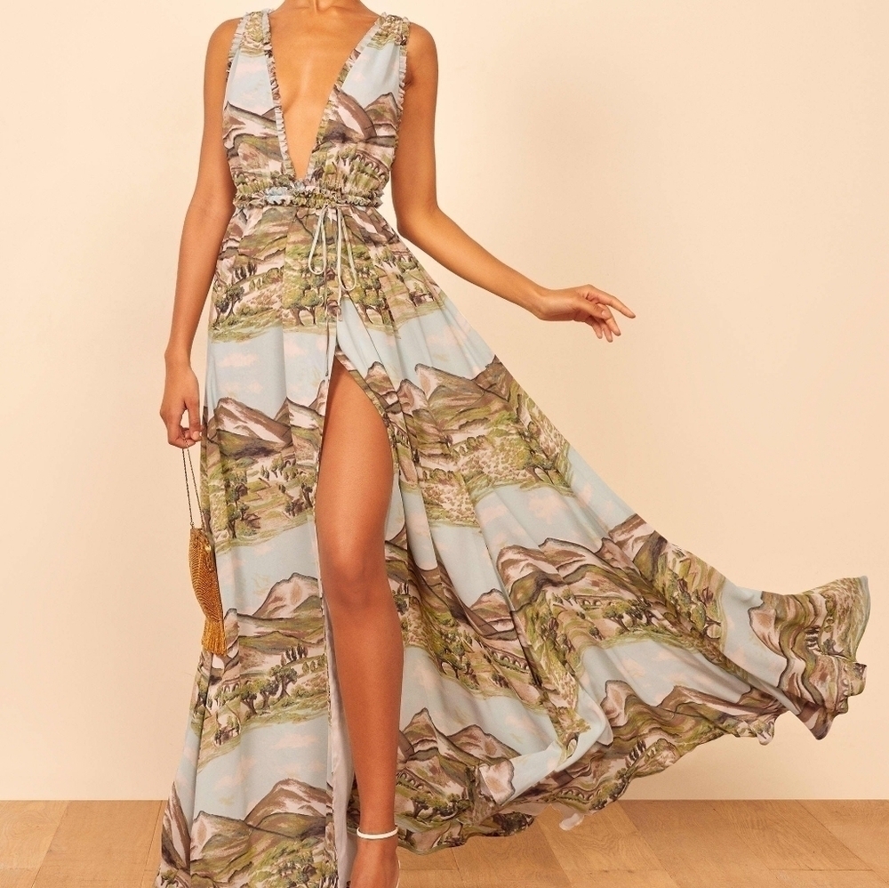 Reformation Camellia Dress in Landscape size XS NWT